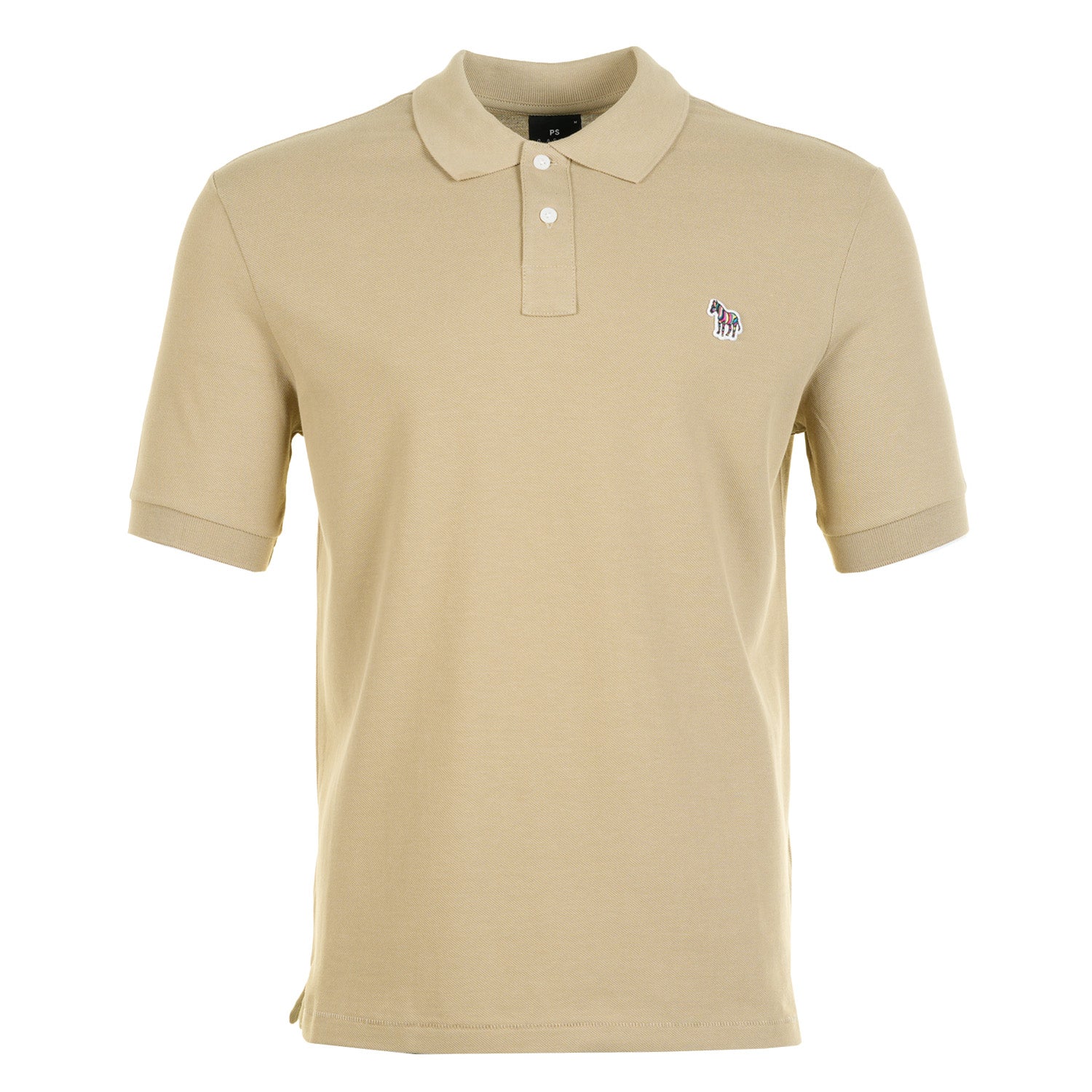 Regular Fit Short Sleeve Zebra Polo Shirt 61A Beige