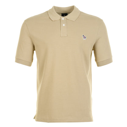 Regular Fit Short Sleeve Zebra Polo Shirt 61A Beige