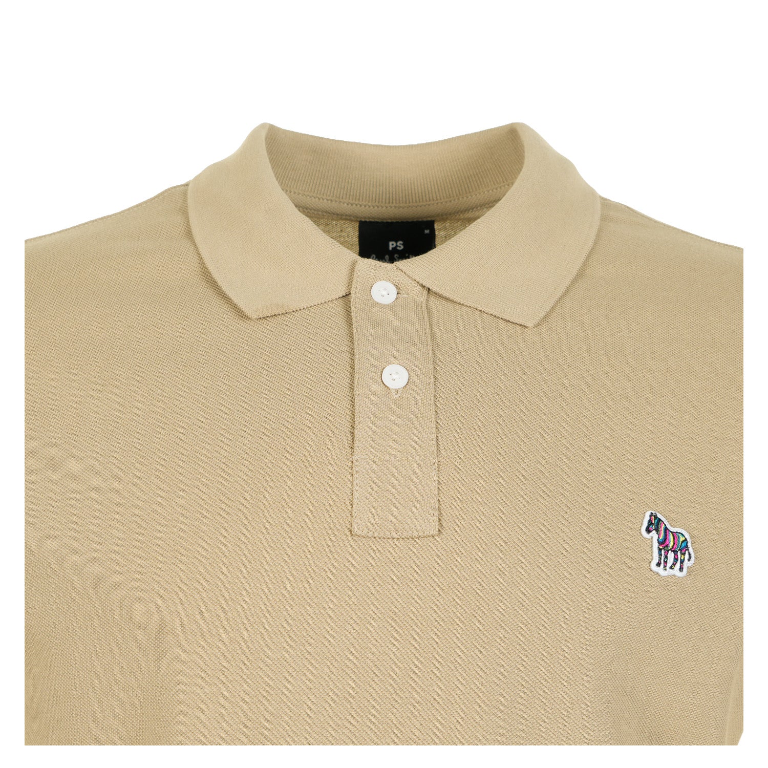 Regular Fit Short Sleeve Zebra Polo Shirt 61A Beige
