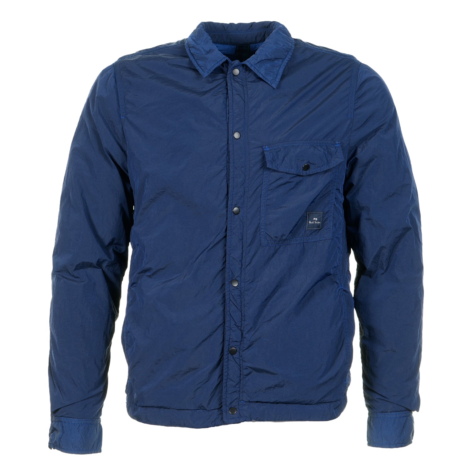 Garment Dyed Nylon Shirt Jacket Inky Blue