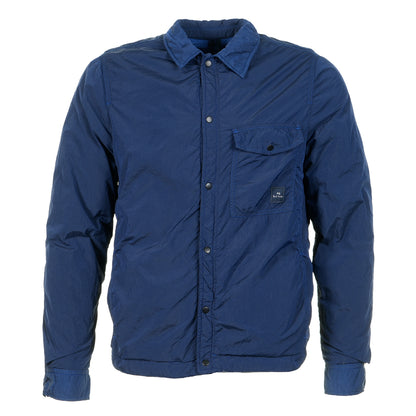 Garment Dyed Nylon Shirt Jacket Inky Blue
