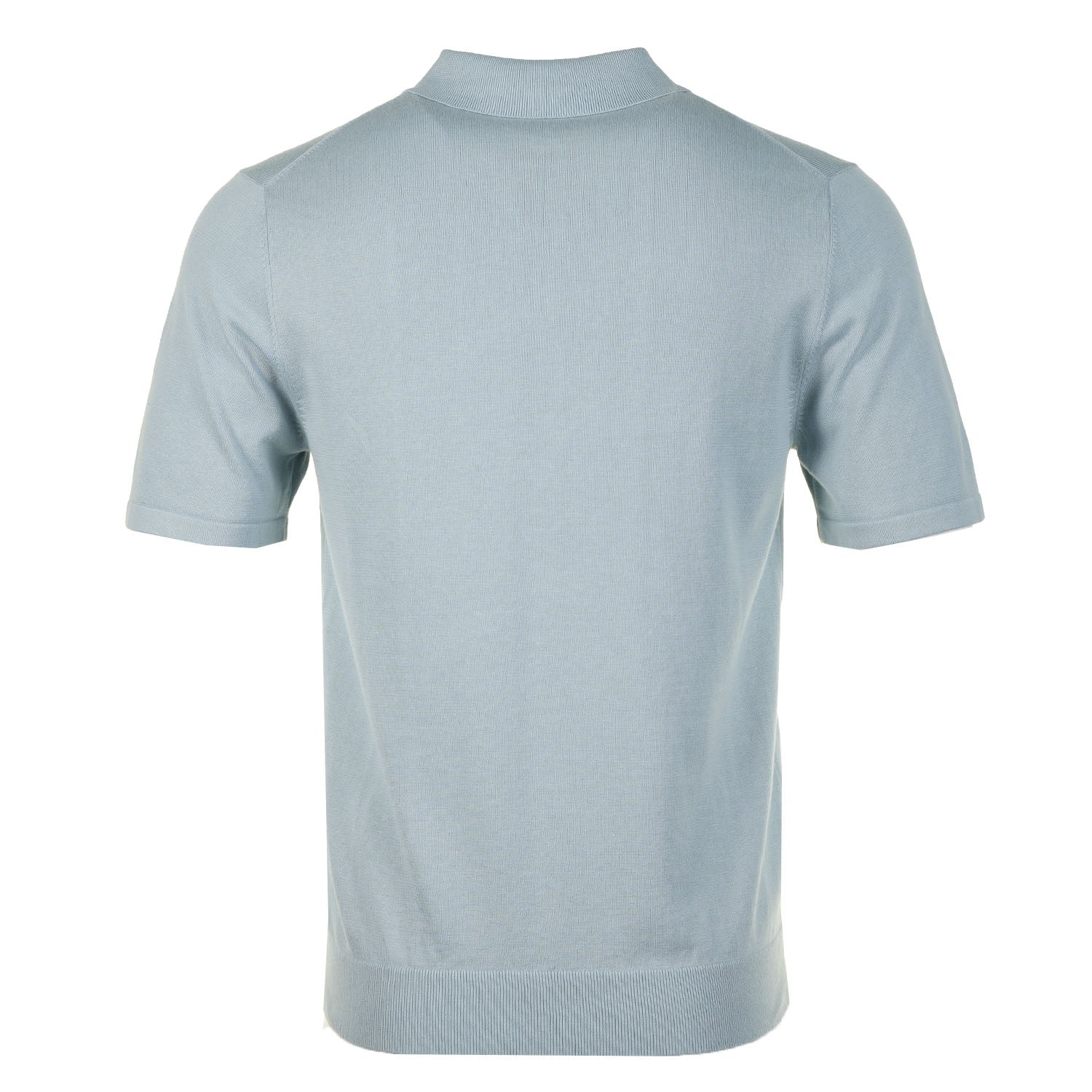 Sport Stripe Knitted Short Sleeve Polo Shirt 40a Light Blue