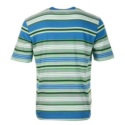 Casual Fit Stripe T Shirt Cobalt Blue / Green
