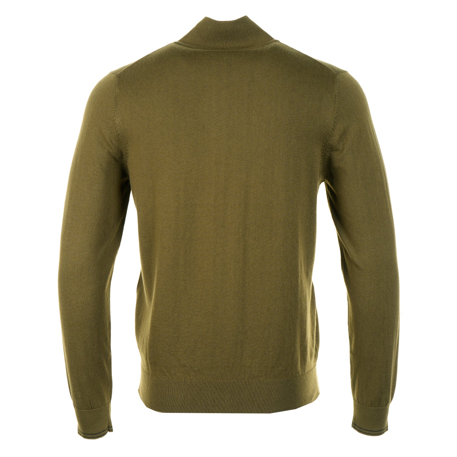 Paul Smith Knitted Zebra Quarter Zip Jumper 35 Military Green