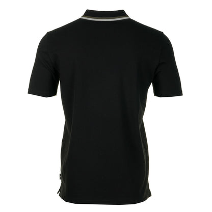 Regular Fit Short Sleeve Placket Detail Zip Polo Shirt Black