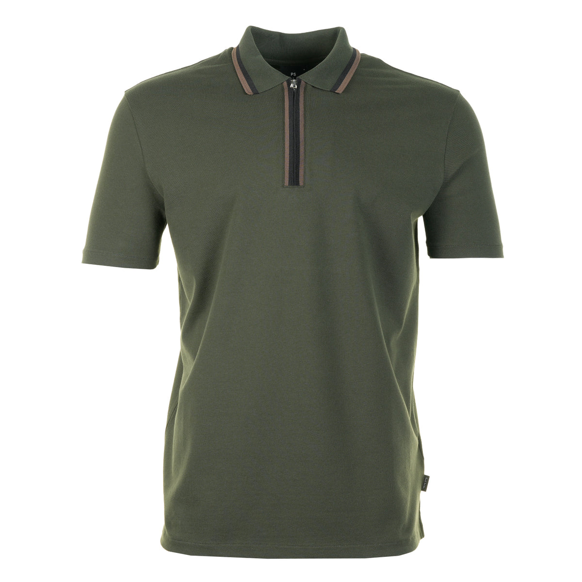 Zip Polo Shirt 38E Green