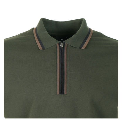 Zip Polo Shirt 38E Green