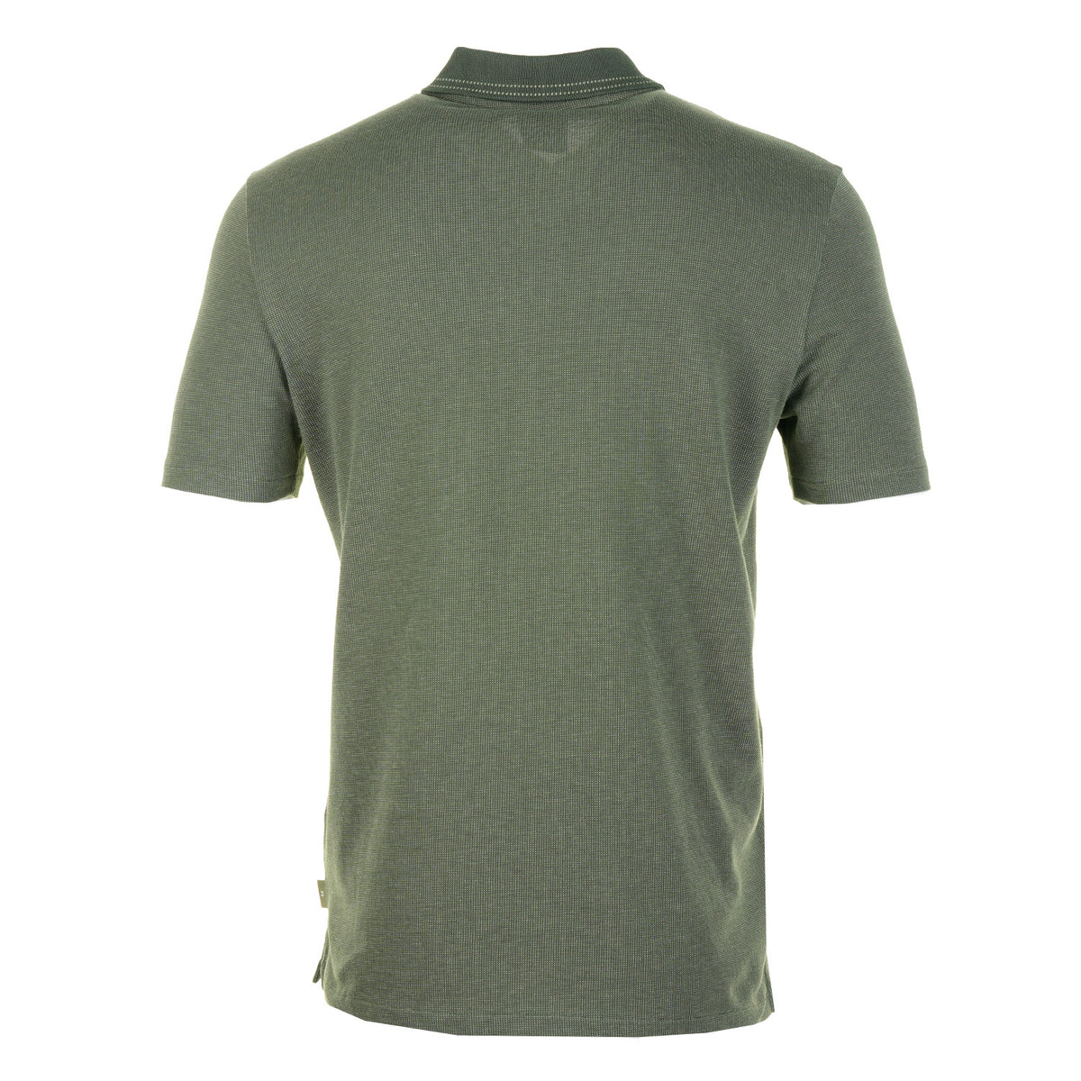 Zip Polo Shirt Stitch Bottle Green