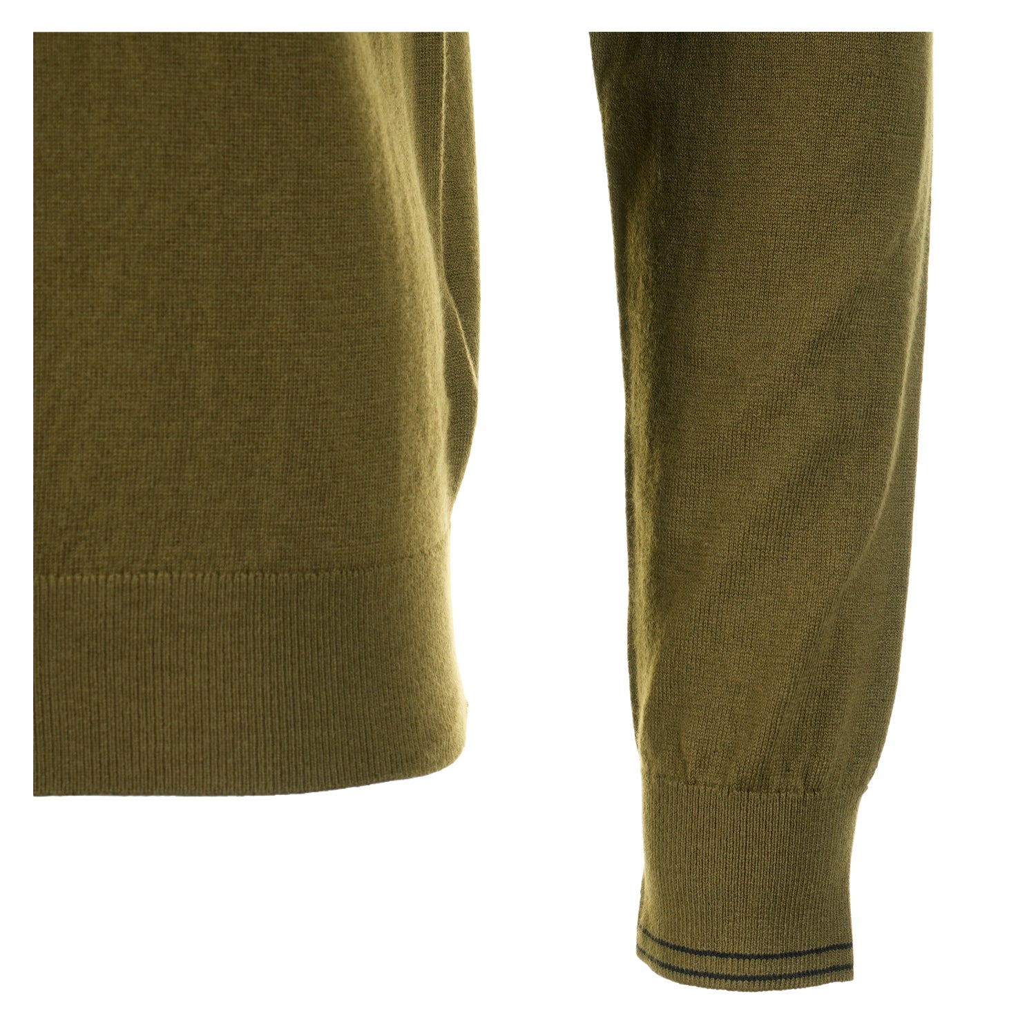 Paul Smith Knitted Zebra Quarter Zip Jumper 35 Military Green