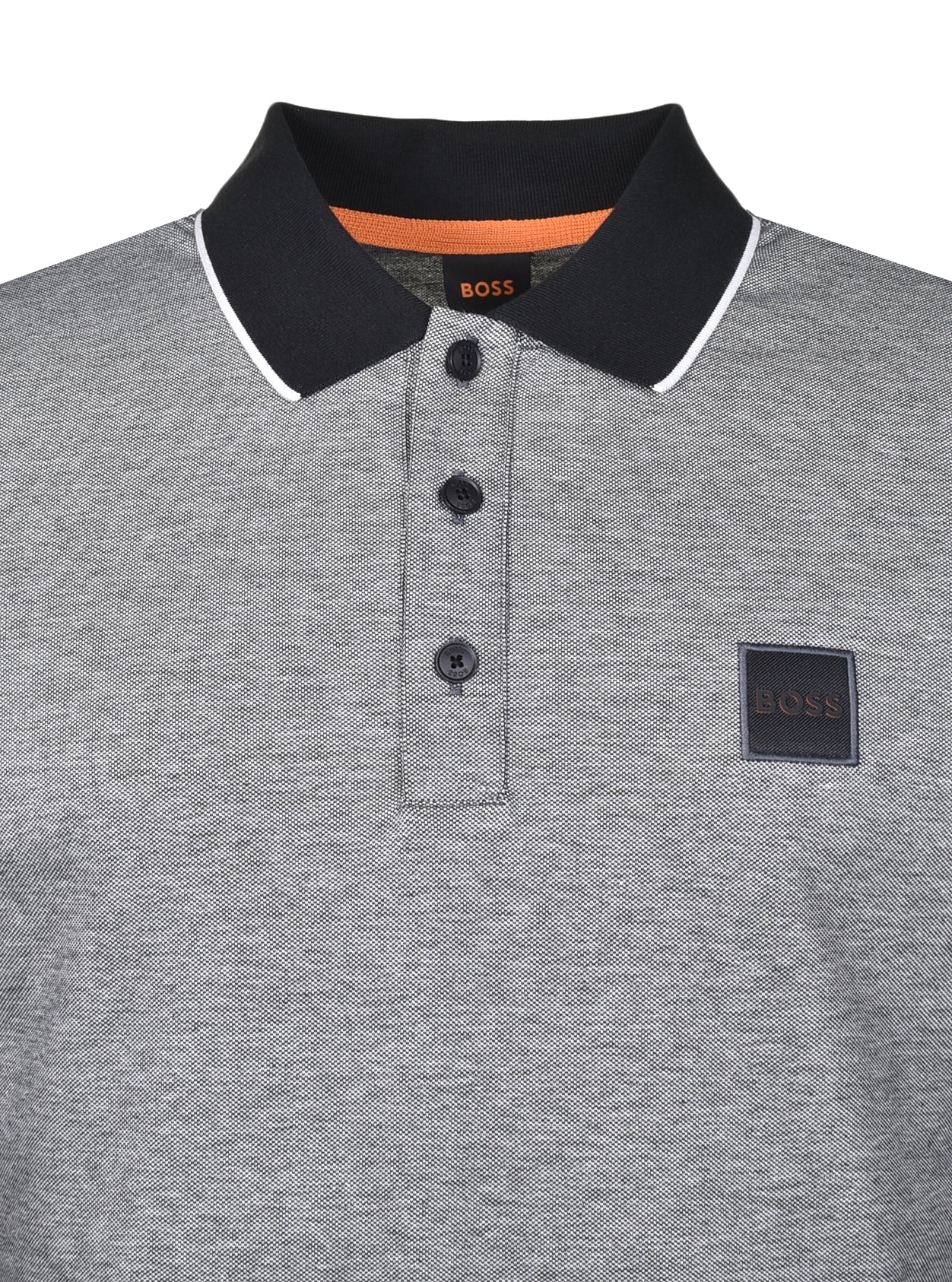 PeOxford Short Sleeve Polo Shirt Black