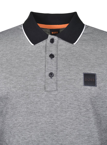 PeOxford Short Sleeve Polo Shirt Black