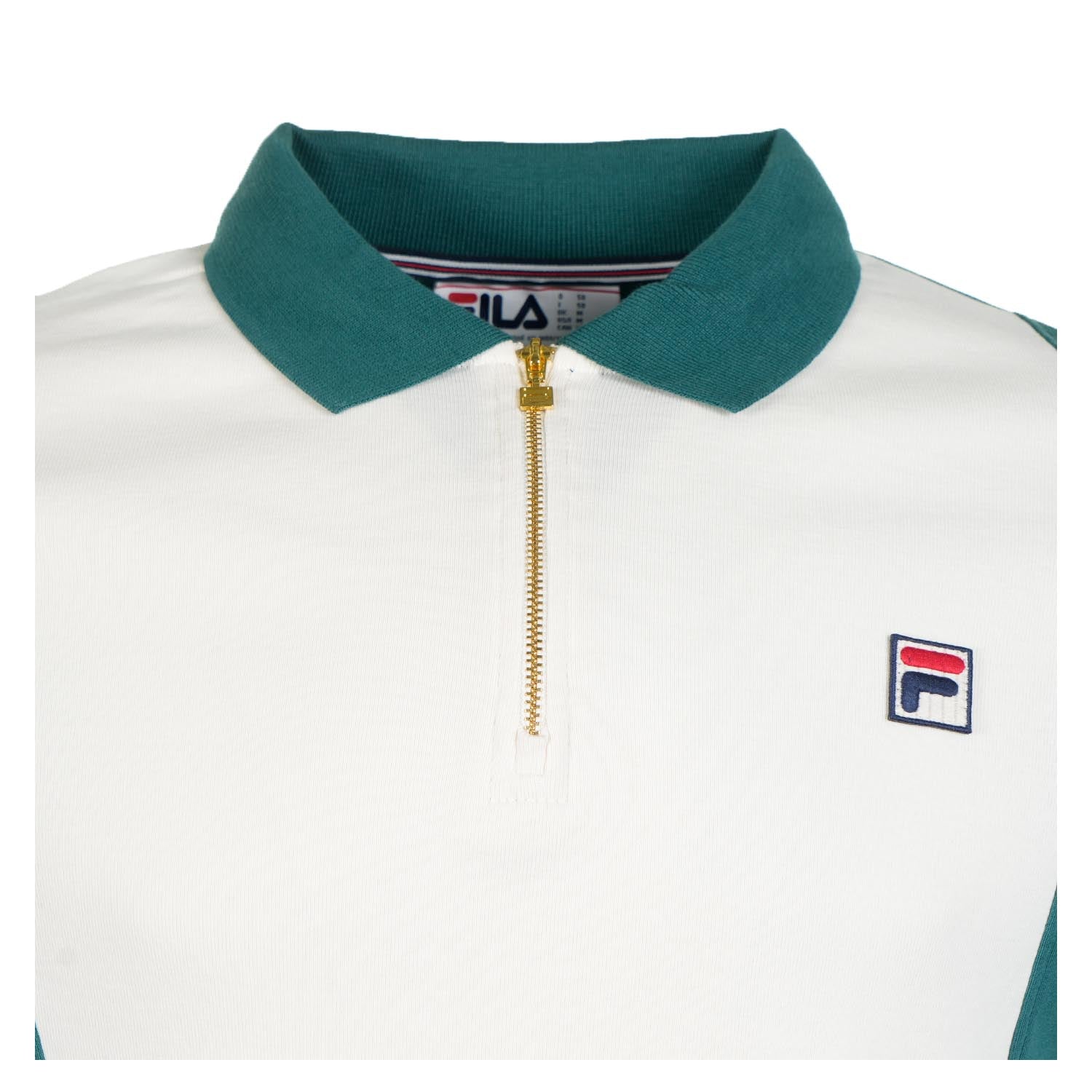 Pierro Short Sleeve Zip Polo Mediterranea Gardenia