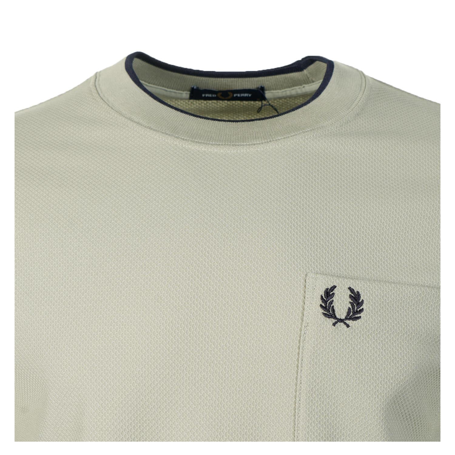 Pocket Detail Pique T Shirt Seagrass