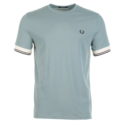 Tipped Cuff Pique T Shirt Stockport Blue