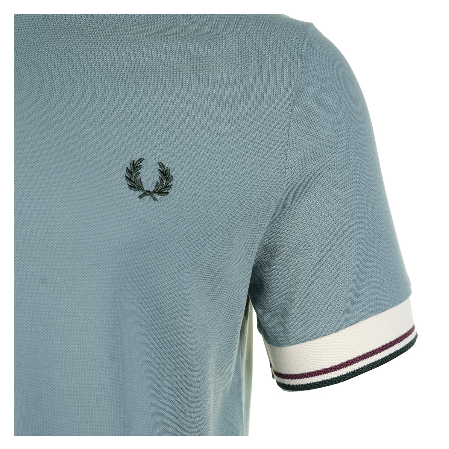 Tipped Cuff Pique T Shirt Stockport Blue