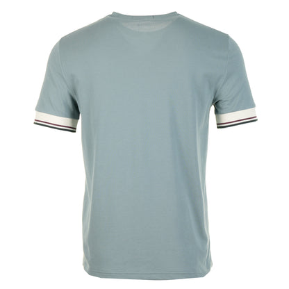 Tipped Cuff Pique T Shirt Stockport Blue