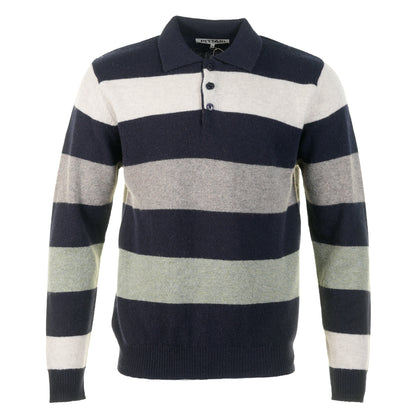 Pittari Lambswool Offa Polo Navy Combo