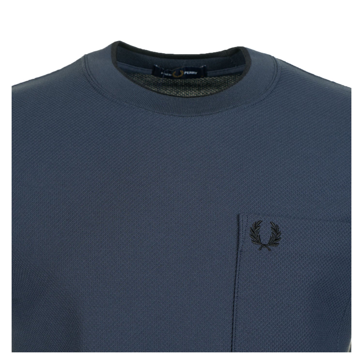 Pocket Detail Pique T Shirt Dark Airforce