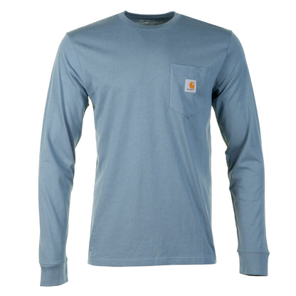 carhartt Long Sleeve Pocket T Shirt Velvet Blue