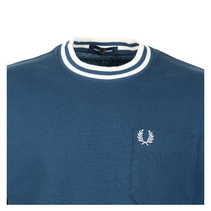 Bold Tipped T Shirt Mod Blue