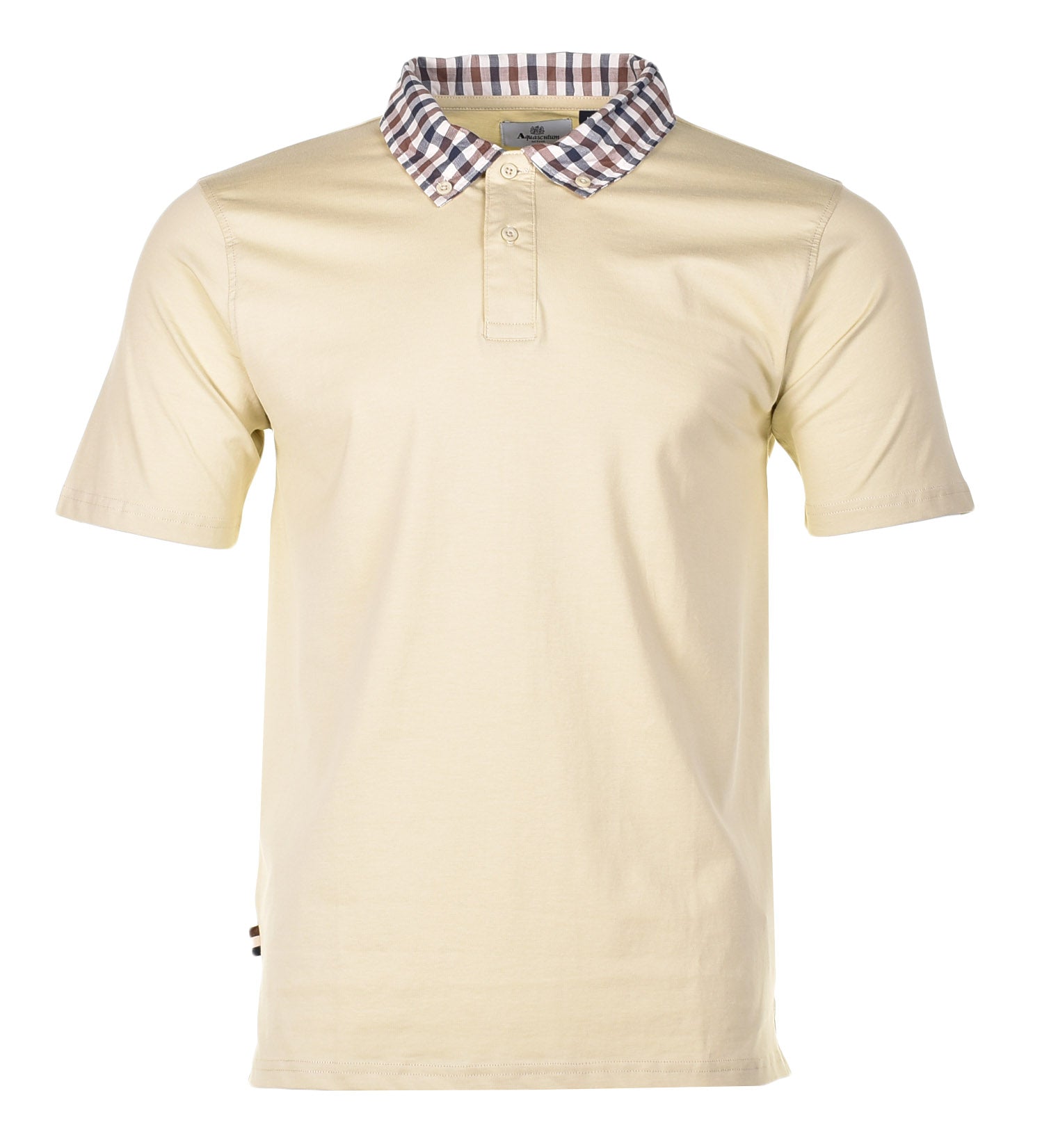 Active Supima Club Check Rib Polo Beige