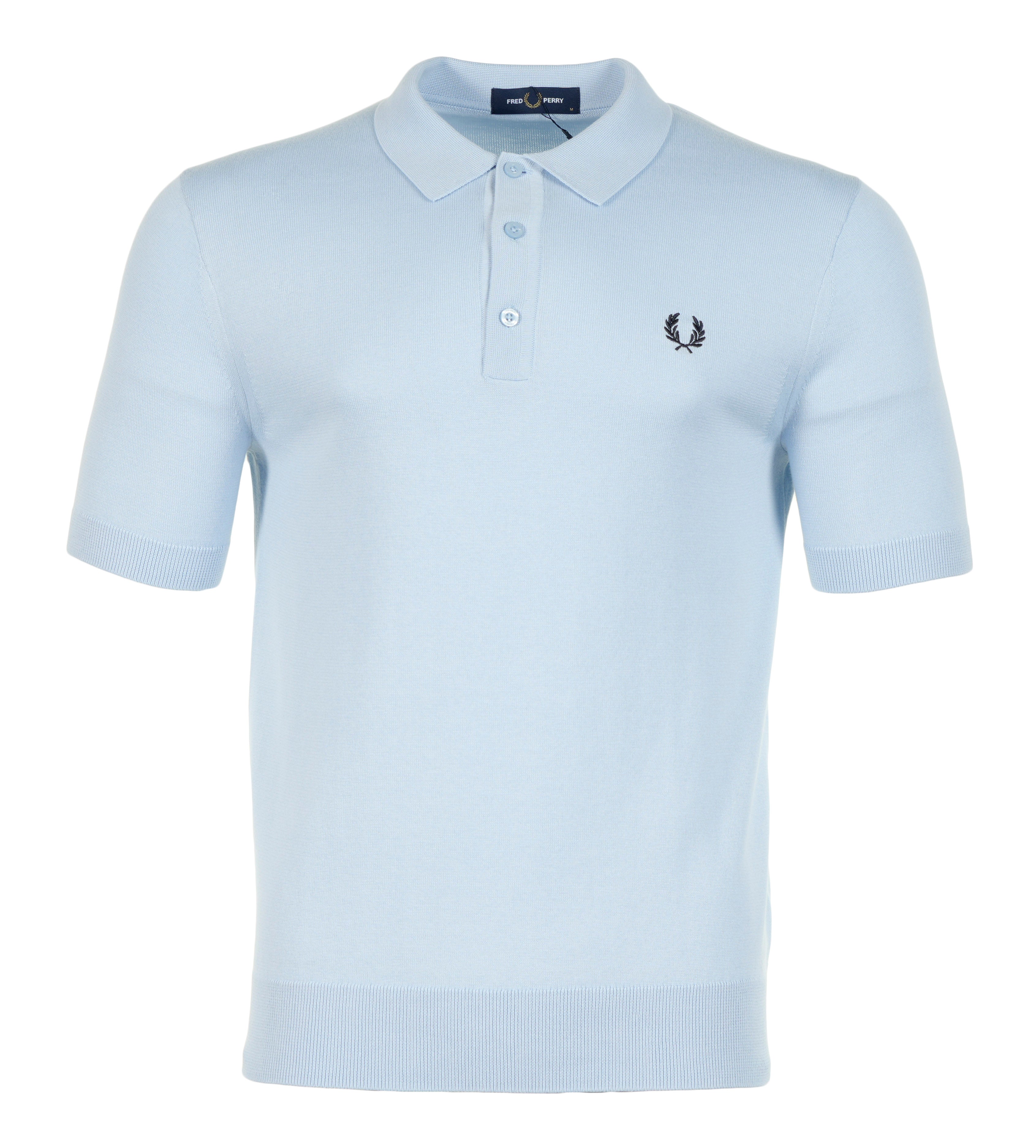 Cotton Knitted Polo Shirt Light Smoke