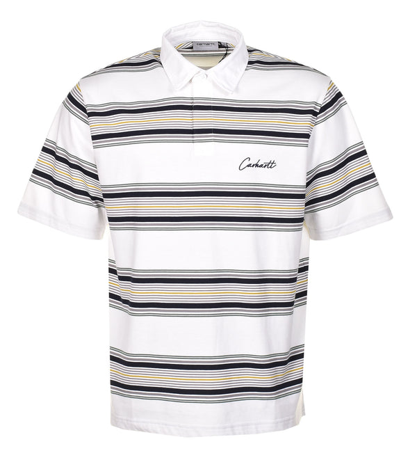 Short Sleeve Gaines Rugby Shirt Striped Wax