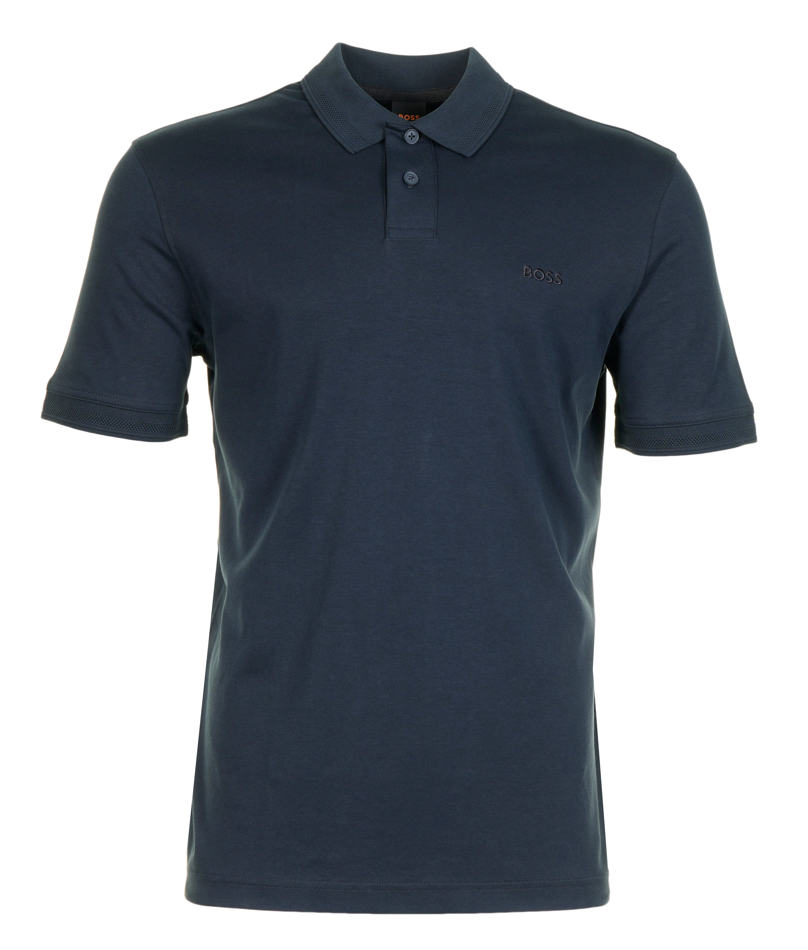 Pe Interlock Short Sleeve Polo Shirt Dark Blue