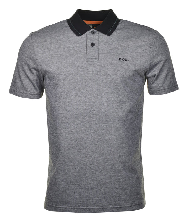 PeOxford Short Sleeve Polo Shirt Black