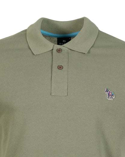 Regular Fit Short Sleeve Zebra Polo Shirt Green