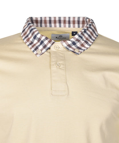 Active Supima Club Check Rib Polo Beige