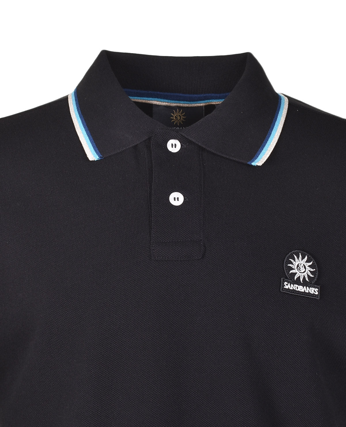 Short Sleeve Tipped Polo Shirt Black