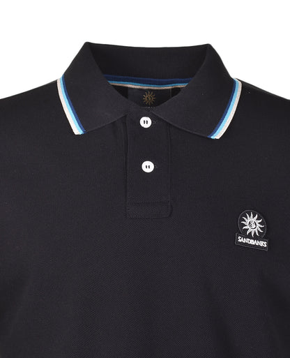 Short Sleeve Tipped Polo Shirt Black