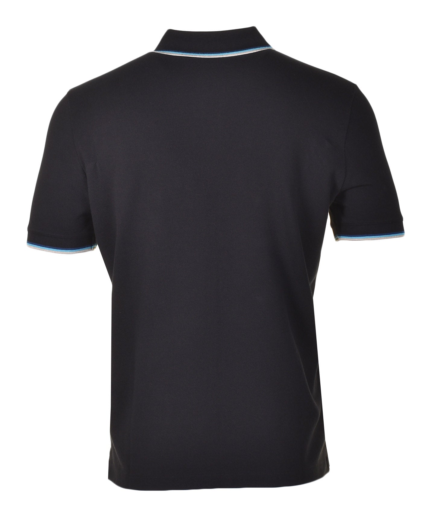 Short Sleeve Tipped Polo Shirt Black