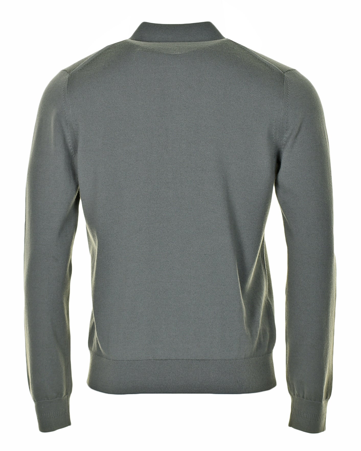 Knitted Long Sleeve Polo Shirt Field Green