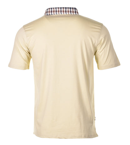Active Supima Club Check Rib Polo Beige