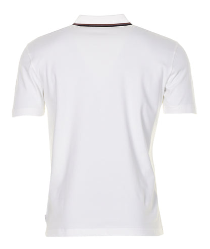Regular Fit Short Sleeve Stripe Detail Polo Shirt Off White