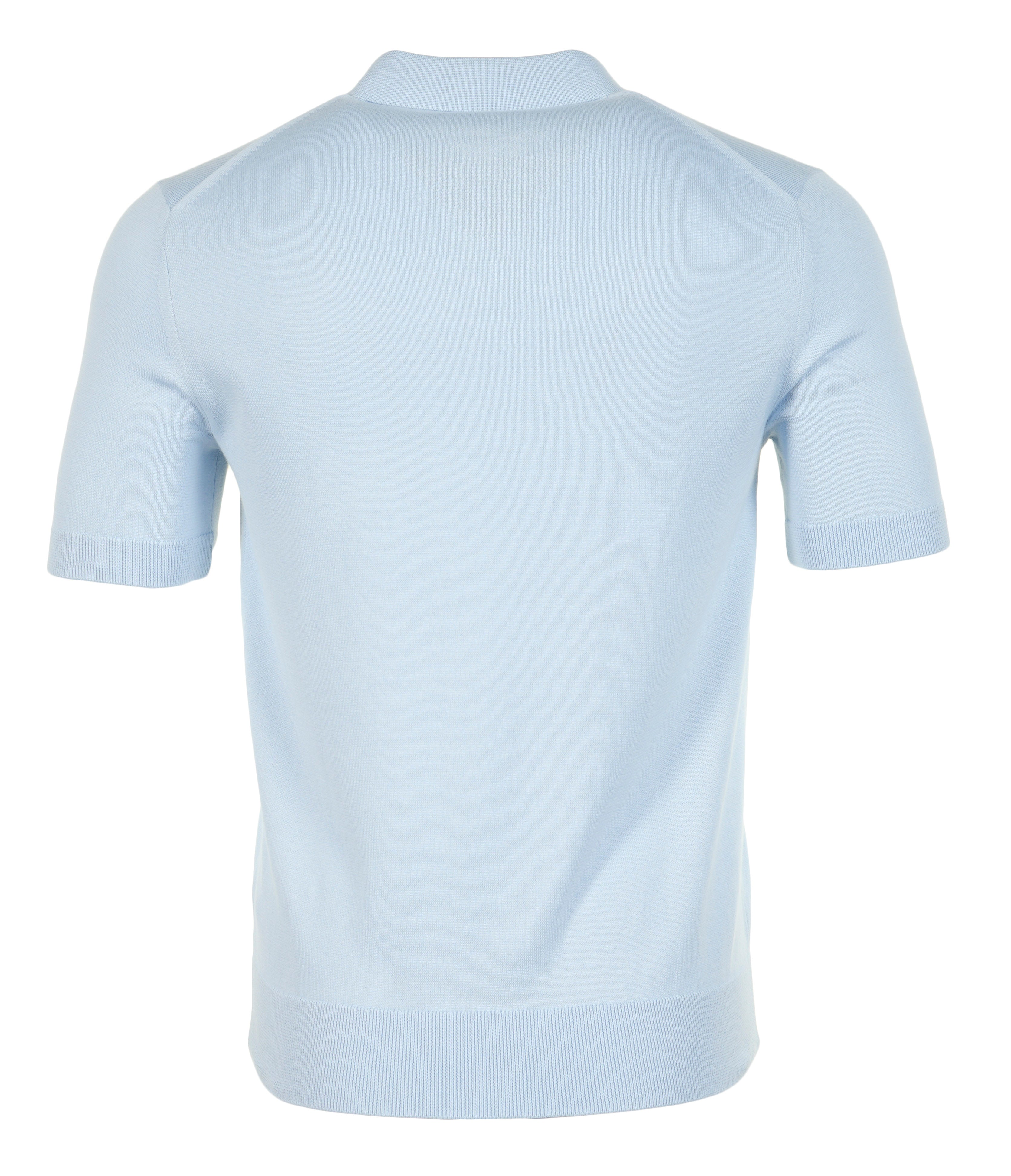 Cotton Knitted Polo Shirt Light Smoke