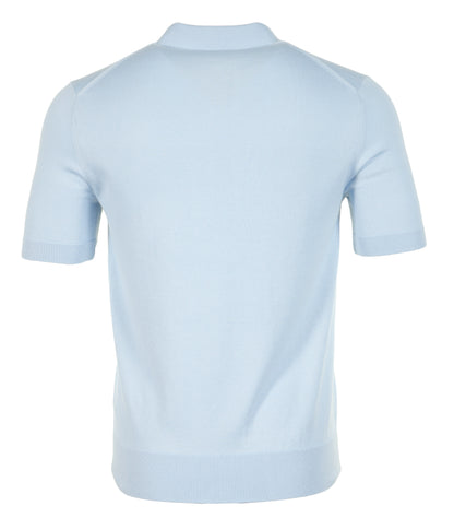Cotton Knitted Polo Shirt Light Smoke