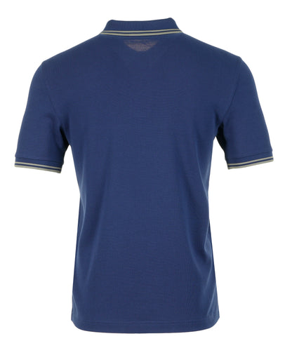 Short Sleeve Twin Tipped Polo Shirt French Navy Olive Mint