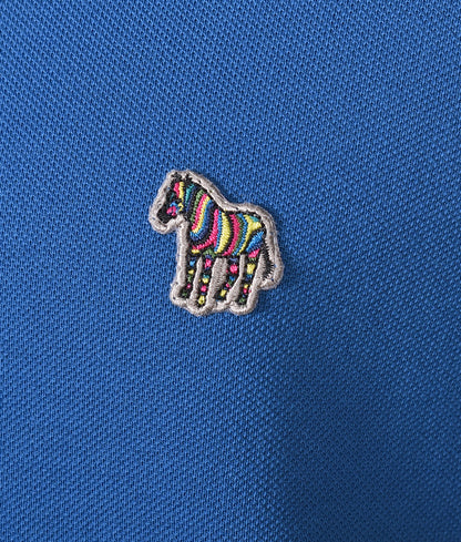 Regular Fit Short Sleeve Zebra Polo Shirt Cobalt Blue