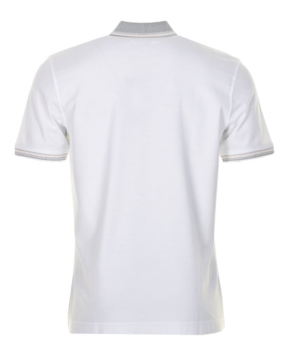 PeGlitch Knit Short Sleeve Polo Shirt White