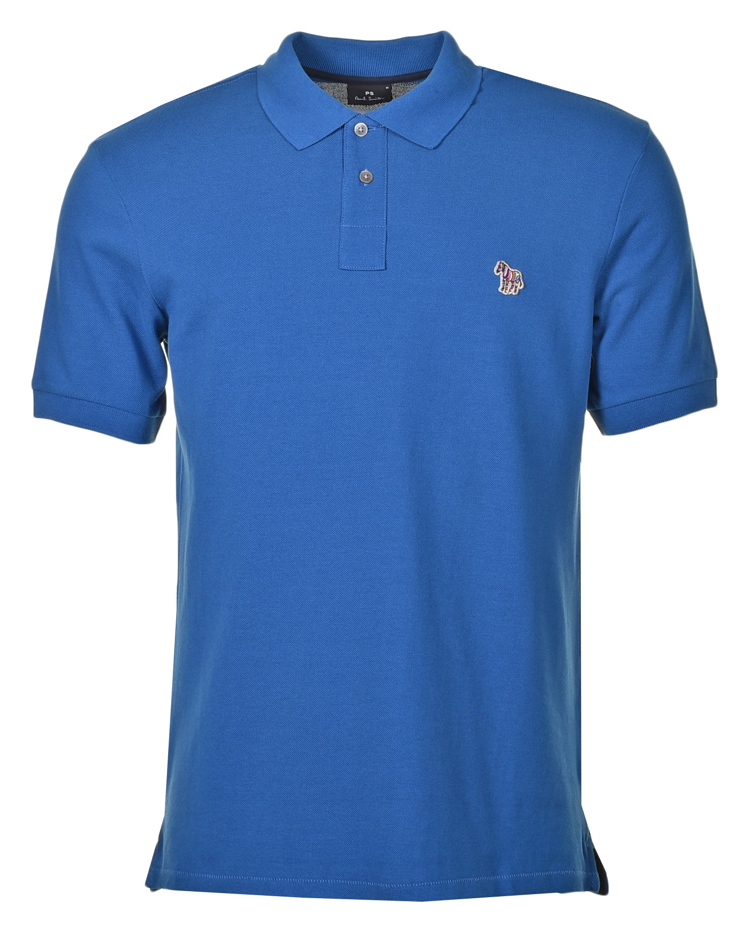Regular Fit Short Sleeve Zebra Polo Shirt Cobalt Blue