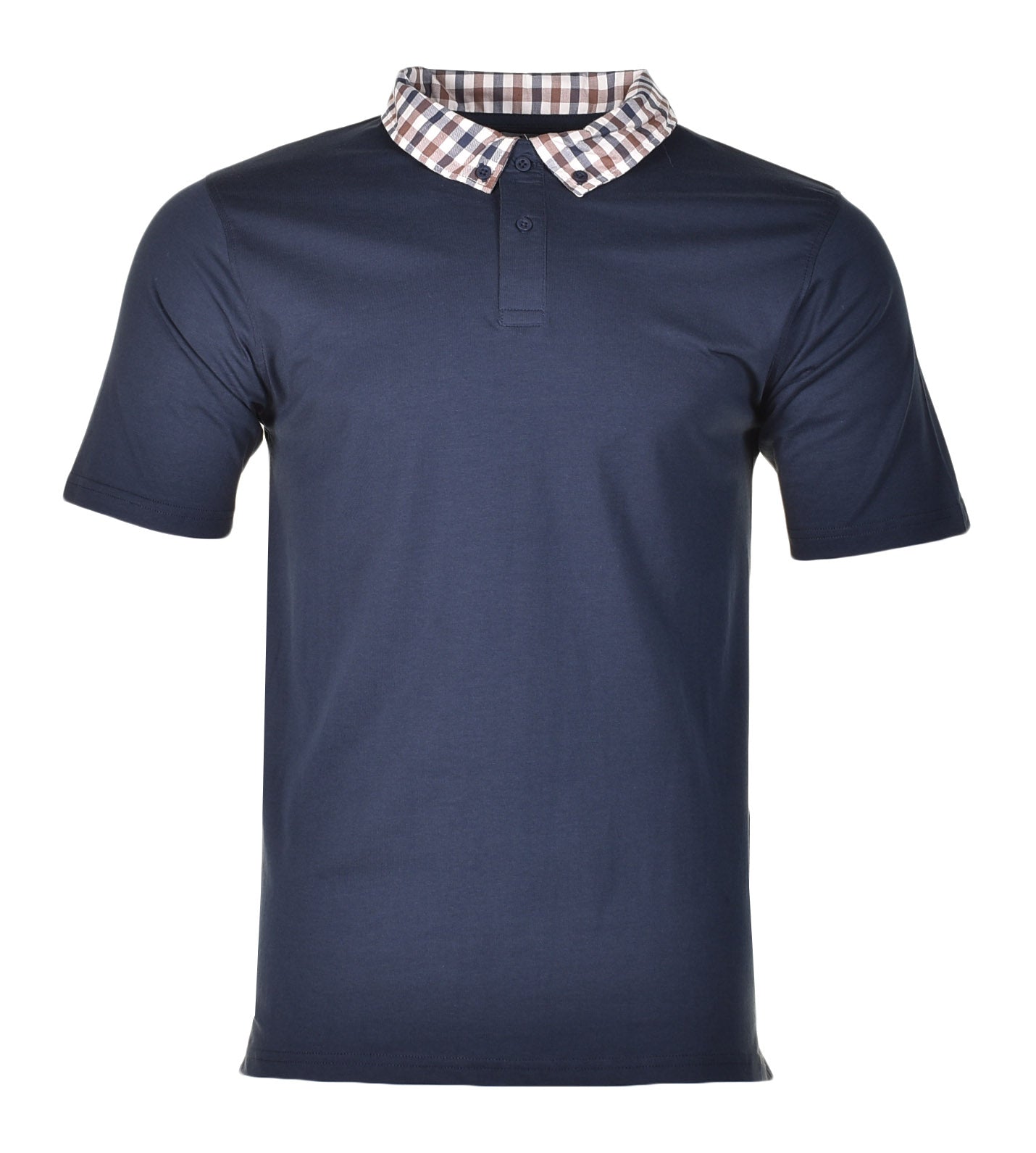 Active Supima Club Check Rib Polo Navy