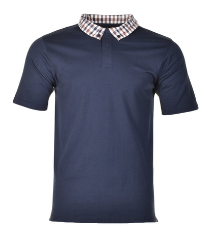 Active Supima Club Check Rib Polo Navy