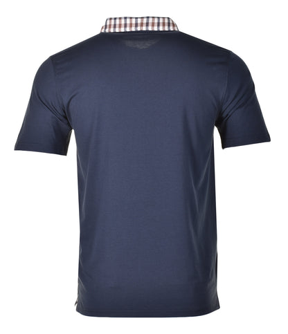 Active Supima Club Check Rib Polo Navy