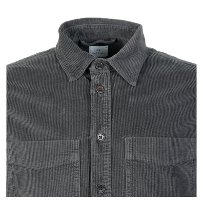 Casual Fit Corduroy Overshirt Jacket Slate