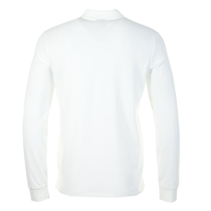 Regular Fit Long Sleeve Zebra Polo Shirt White