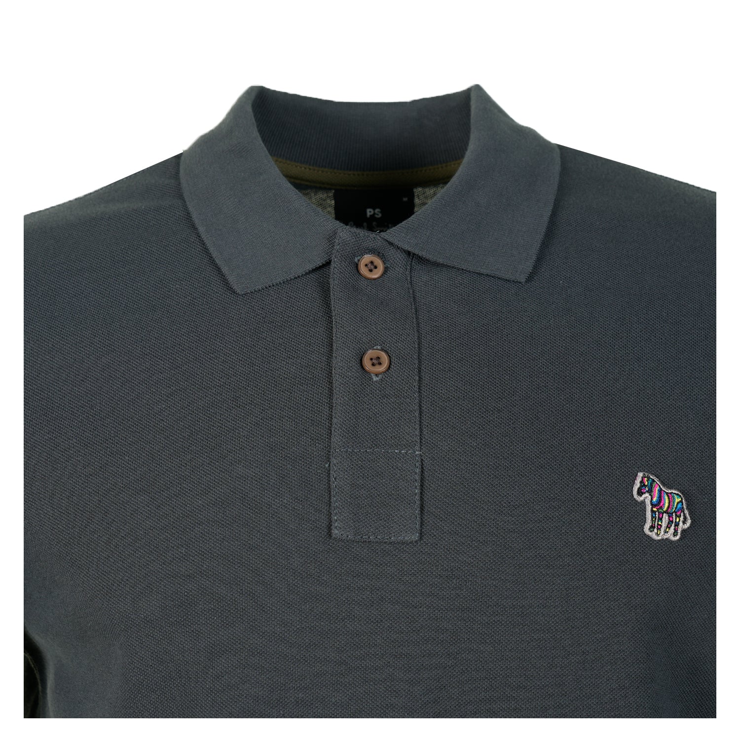 Regular Fit Short Sleeve Zebra Polo Shirt Slate