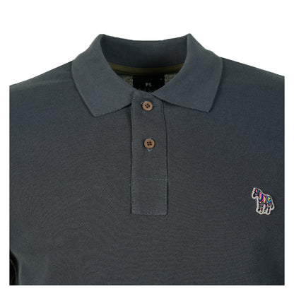Regular Fit Short Sleeve Zebra Polo Shirt Slate
